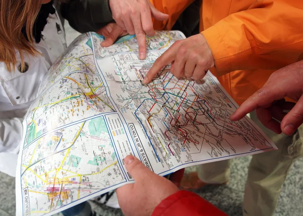 tourist navigatin shiti map